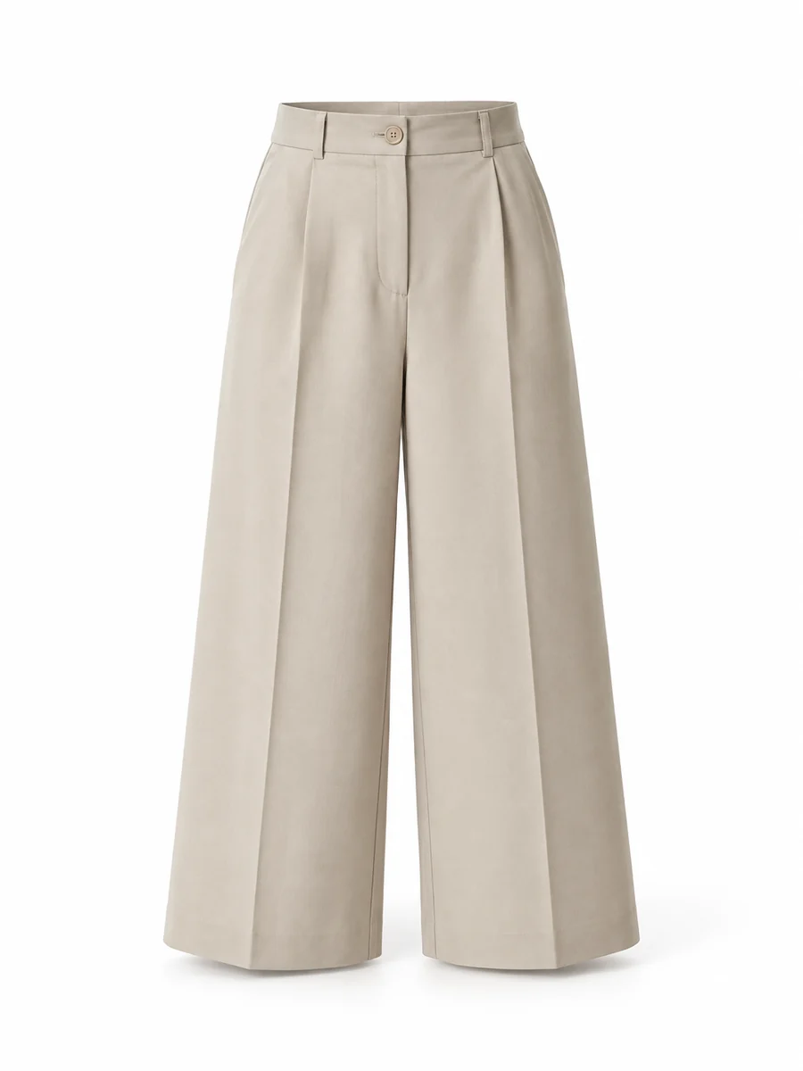 Tailored culottes, shown in Stone