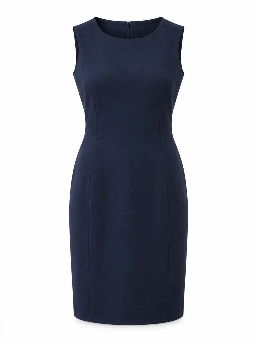 Tailored shift dress, shown in Navy