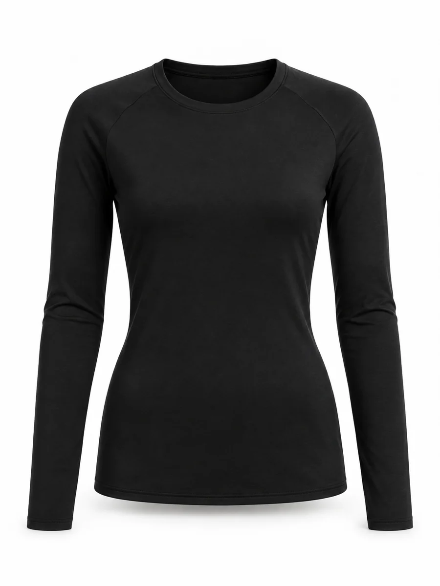 Long-sleeve training top, shown in Black