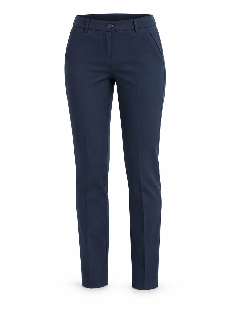 Slim office trousers, shown in Navy